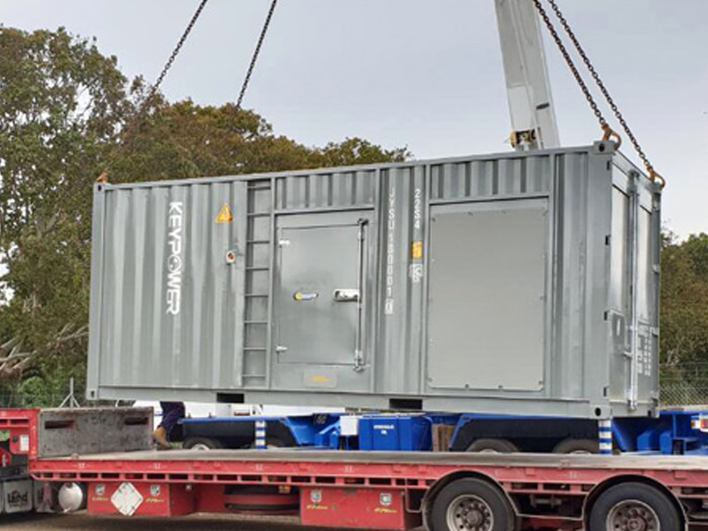 KEYPOWER 900kva containergenerator met Cummins-motor voor het Australian Wide Bay Water Project