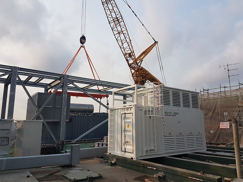 In Singapore wordt een keypower-loadbank van 2200 kW gebruikt
